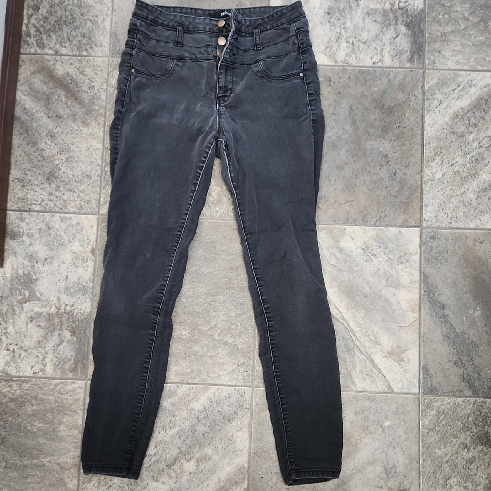 Refuge High Rise Super Skinny Black Jeans Size 10